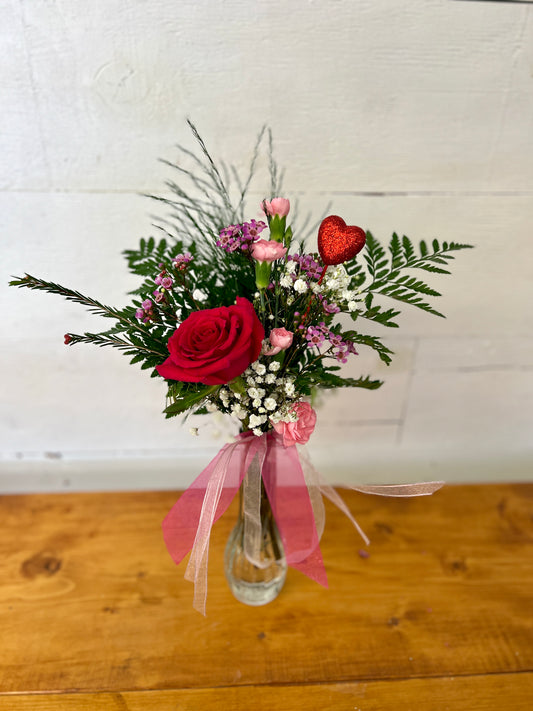 Valentines Bud Vase