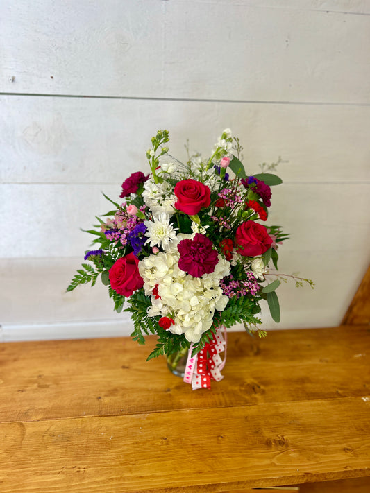 Medium Valentine's Vase Arrangement